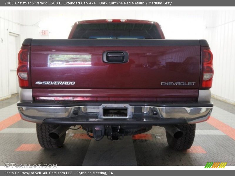 Dark Carmine Red Metallic / Medium Gray 2003 Chevrolet Silverado 1500 LS Extended Cab 4x4