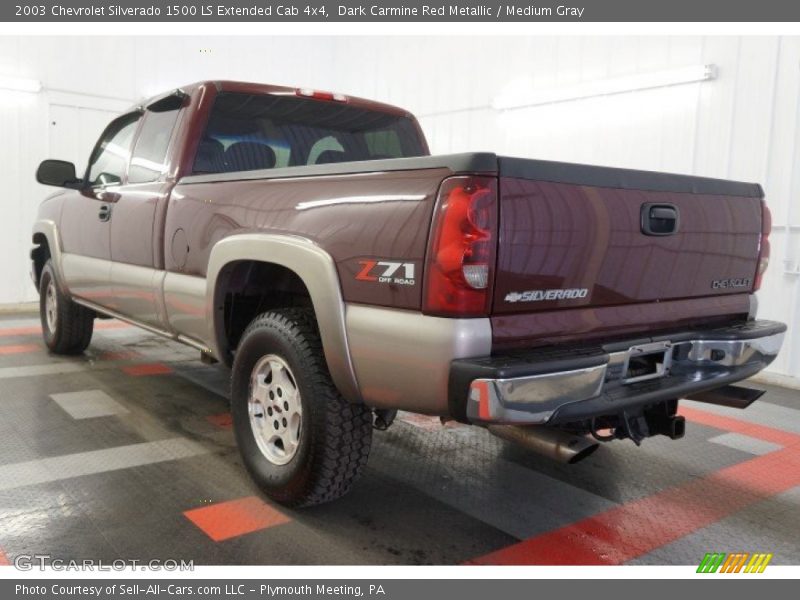 Dark Carmine Red Metallic / Medium Gray 2003 Chevrolet Silverado 1500 LS Extended Cab 4x4