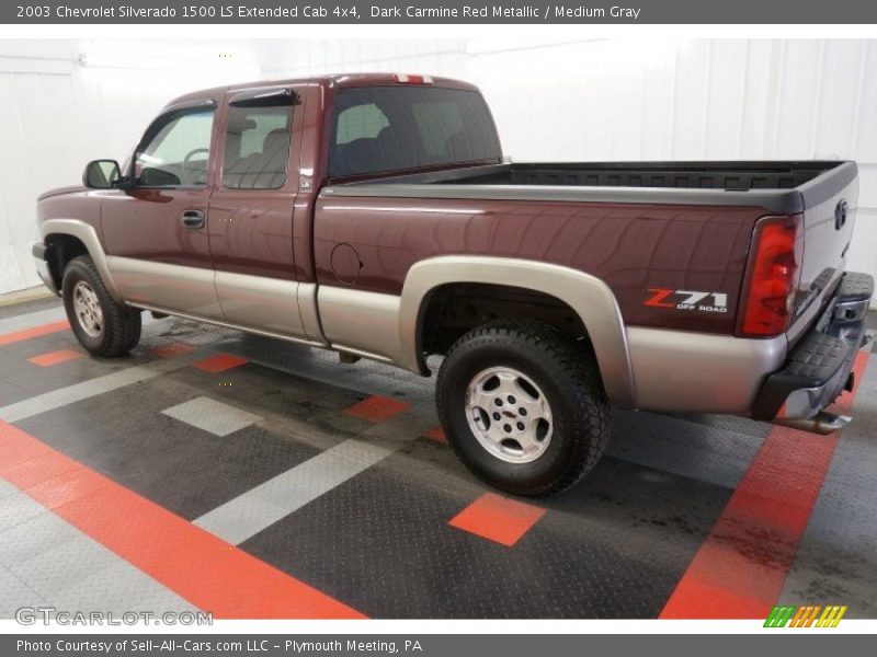 Dark Carmine Red Metallic / Medium Gray 2003 Chevrolet Silverado 1500 LS Extended Cab 4x4