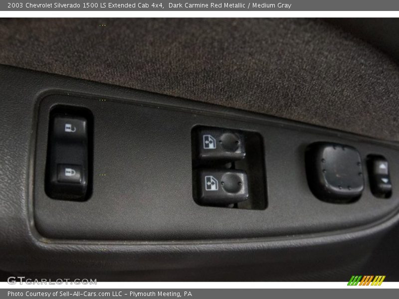 Dark Carmine Red Metallic / Medium Gray 2003 Chevrolet Silverado 1500 LS Extended Cab 4x4