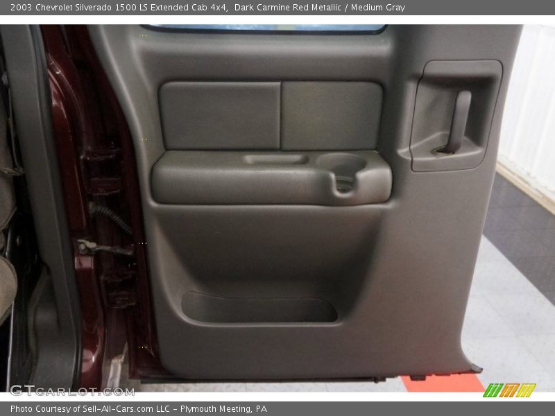 Dark Carmine Red Metallic / Medium Gray 2003 Chevrolet Silverado 1500 LS Extended Cab 4x4