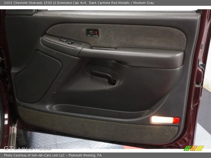 Dark Carmine Red Metallic / Medium Gray 2003 Chevrolet Silverado 1500 LS Extended Cab 4x4