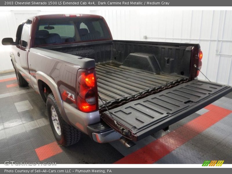 Dark Carmine Red Metallic / Medium Gray 2003 Chevrolet Silverado 1500 LS Extended Cab 4x4