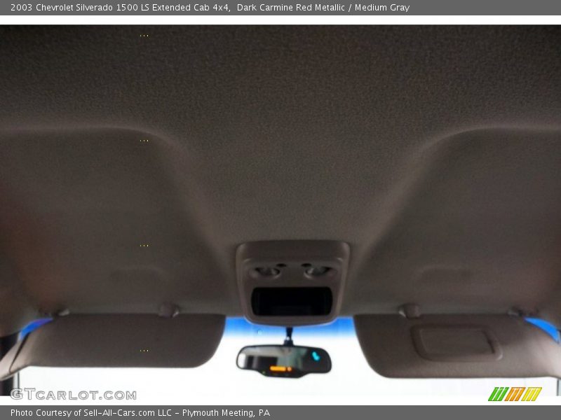 Dark Carmine Red Metallic / Medium Gray 2003 Chevrolet Silverado 1500 LS Extended Cab 4x4