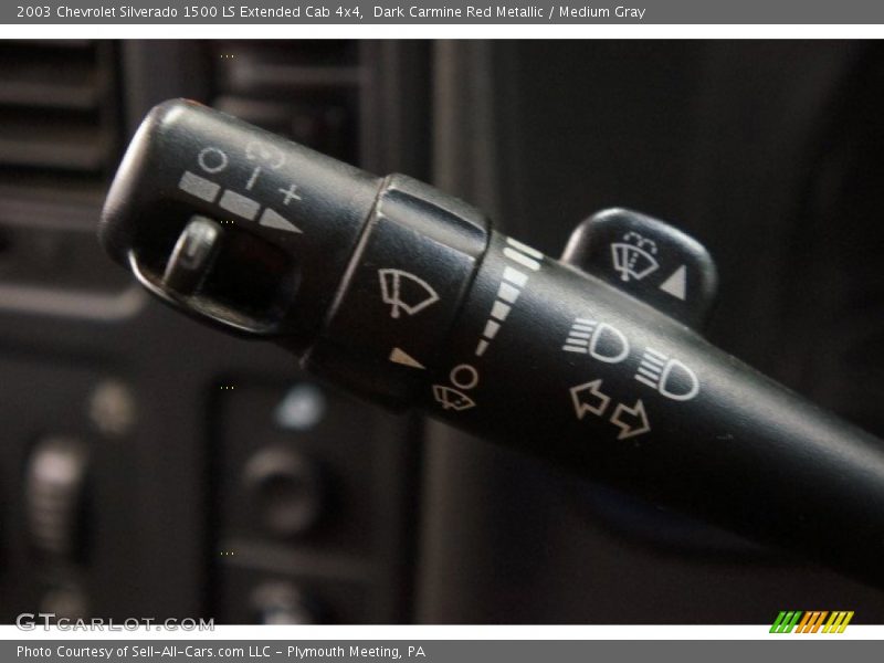 Dark Carmine Red Metallic / Medium Gray 2003 Chevrolet Silverado 1500 LS Extended Cab 4x4