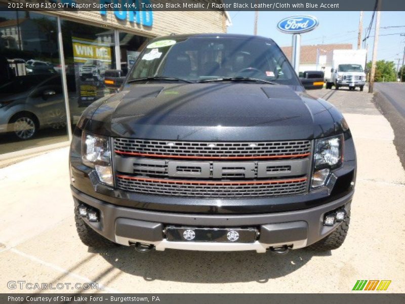 Tuxedo Black Metallic / Raptor Black Leather/Cloth with Blue Accent 2012 Ford F150 SVT Raptor SuperCab 4x4