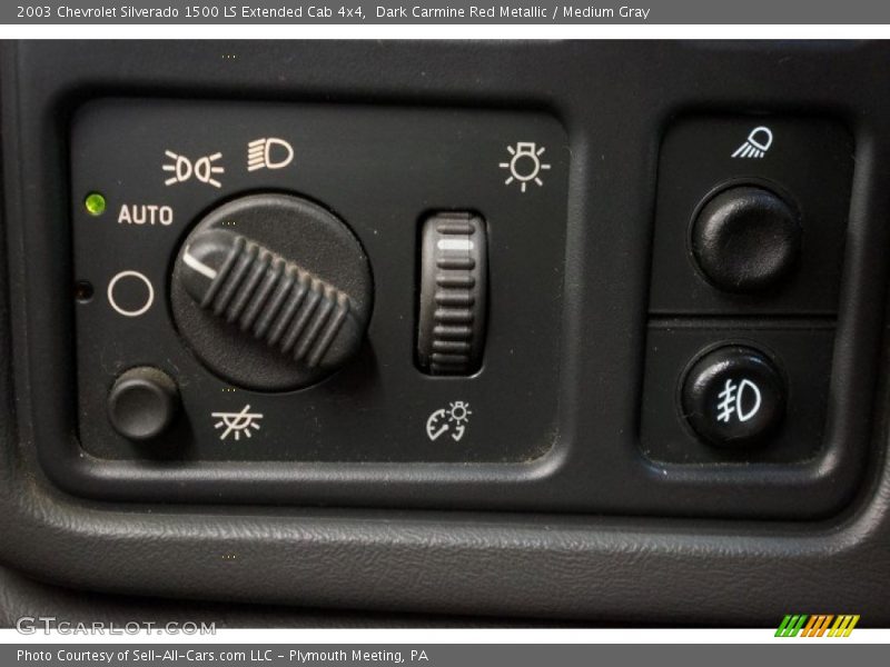 Dark Carmine Red Metallic / Medium Gray 2003 Chevrolet Silverado 1500 LS Extended Cab 4x4