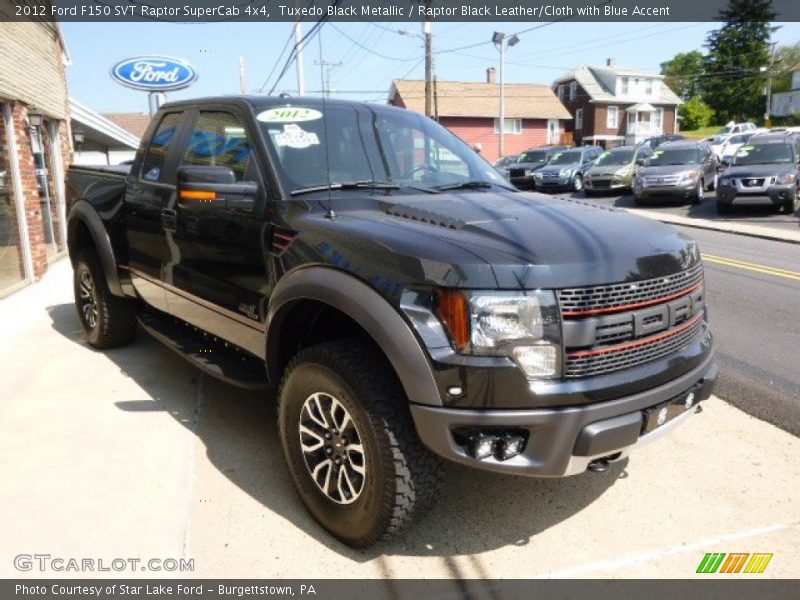Tuxedo Black Metallic / Raptor Black Leather/Cloth with Blue Accent 2012 Ford F150 SVT Raptor SuperCab 4x4