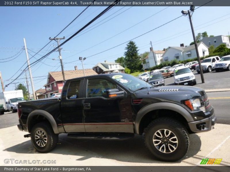 Tuxedo Black Metallic / Raptor Black Leather/Cloth with Blue Accent 2012 Ford F150 SVT Raptor SuperCab 4x4