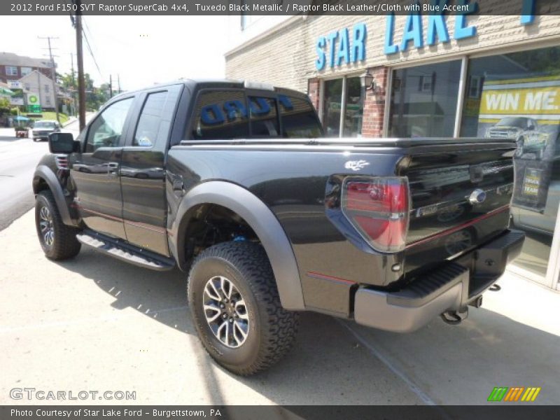 Tuxedo Black Metallic / Raptor Black Leather/Cloth with Blue Accent 2012 Ford F150 SVT Raptor SuperCab 4x4