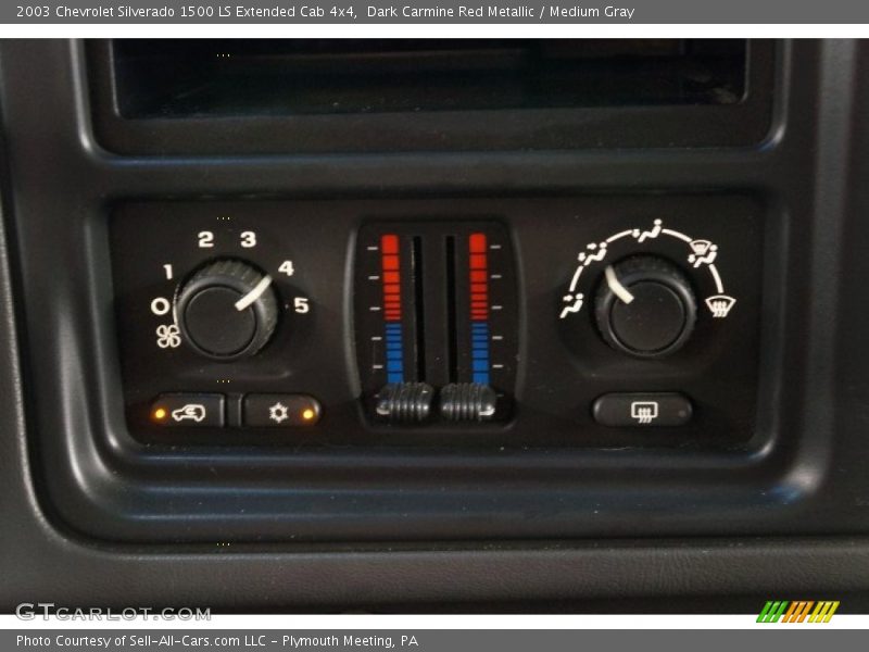Dark Carmine Red Metallic / Medium Gray 2003 Chevrolet Silverado 1500 LS Extended Cab 4x4