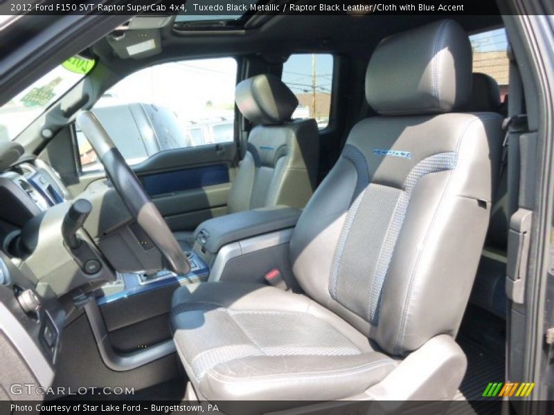 Tuxedo Black Metallic / Raptor Black Leather/Cloth with Blue Accent 2012 Ford F150 SVT Raptor SuperCab 4x4