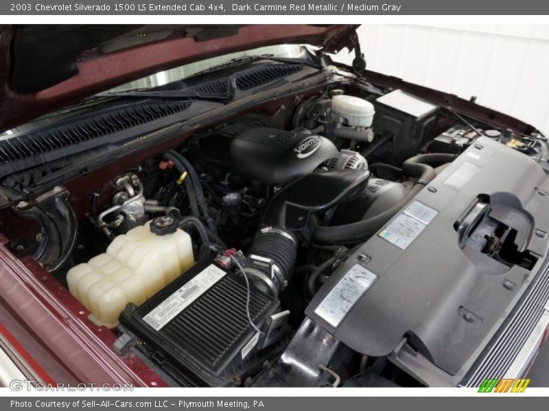 Dark Carmine Red Metallic / Medium Gray 2003 Chevrolet Silverado 1500 LS Extended Cab 4x4