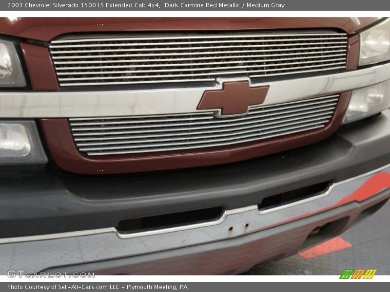 Dark Carmine Red Metallic / Medium Gray 2003 Chevrolet Silverado 1500 LS Extended Cab 4x4