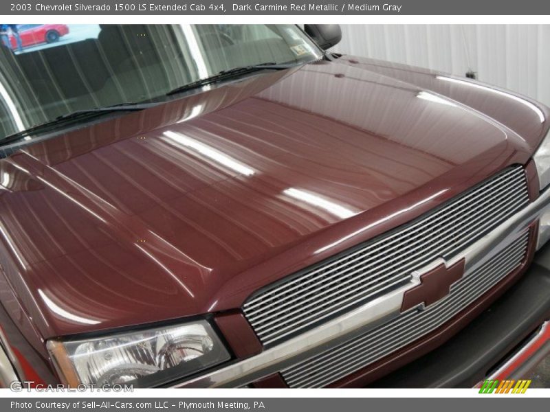 Dark Carmine Red Metallic / Medium Gray 2003 Chevrolet Silverado 1500 LS Extended Cab 4x4
