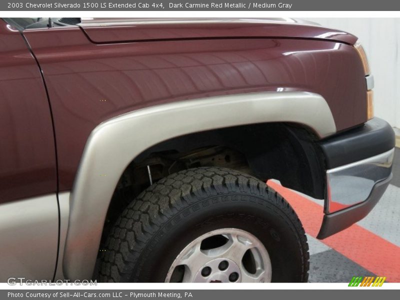 Dark Carmine Red Metallic / Medium Gray 2003 Chevrolet Silverado 1500 LS Extended Cab 4x4