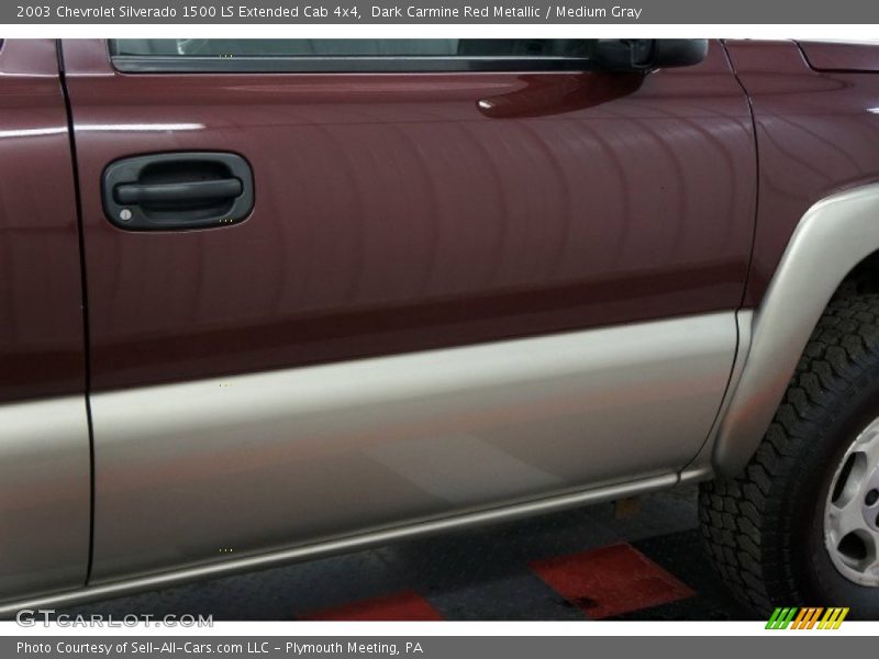Dark Carmine Red Metallic / Medium Gray 2003 Chevrolet Silverado 1500 LS Extended Cab 4x4