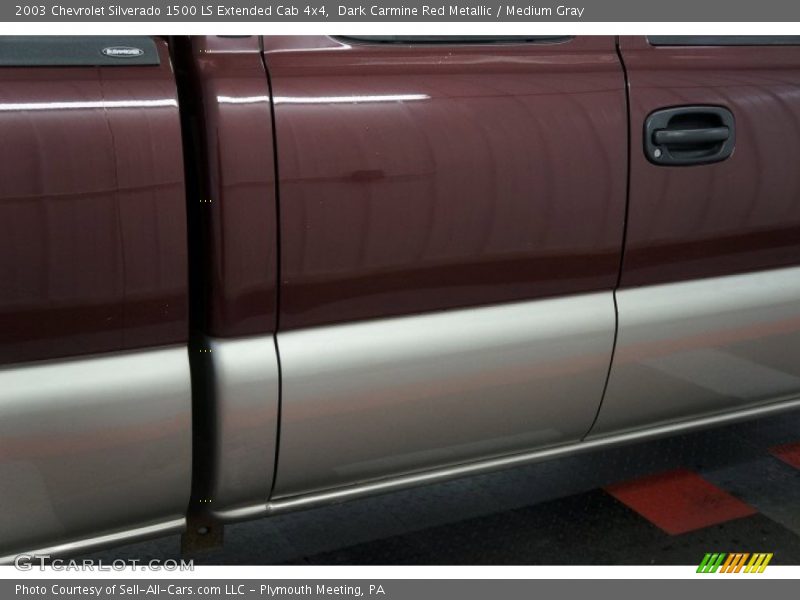 Dark Carmine Red Metallic / Medium Gray 2003 Chevrolet Silverado 1500 LS Extended Cab 4x4