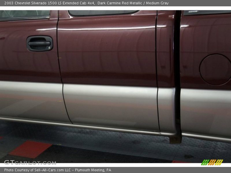 Dark Carmine Red Metallic / Medium Gray 2003 Chevrolet Silverado 1500 LS Extended Cab 4x4