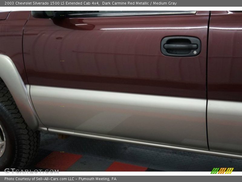 Dark Carmine Red Metallic / Medium Gray 2003 Chevrolet Silverado 1500 LS Extended Cab 4x4