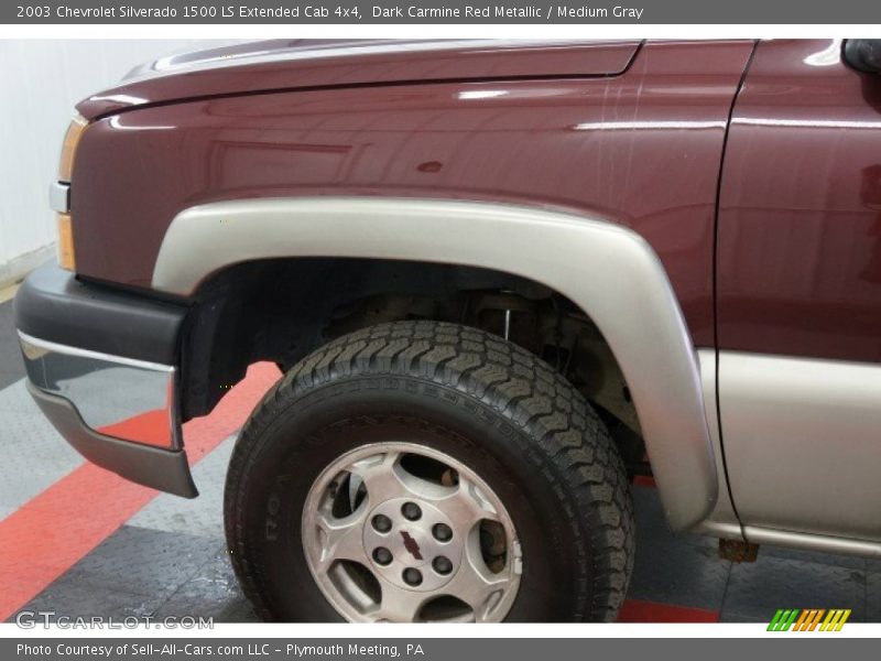 Dark Carmine Red Metallic / Medium Gray 2003 Chevrolet Silverado 1500 LS Extended Cab 4x4