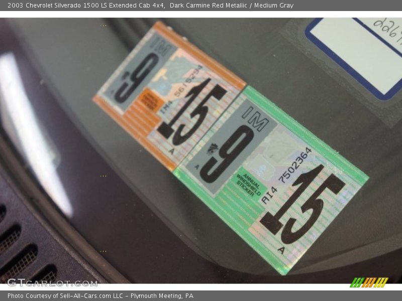 Dark Carmine Red Metallic / Medium Gray 2003 Chevrolet Silverado 1500 LS Extended Cab 4x4