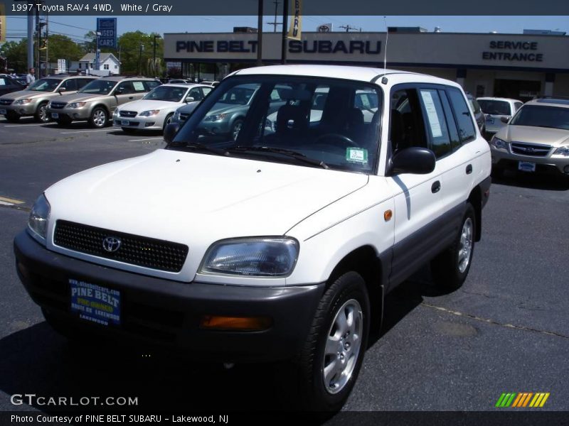 White / Gray 1997 Toyota RAV4 4WD
