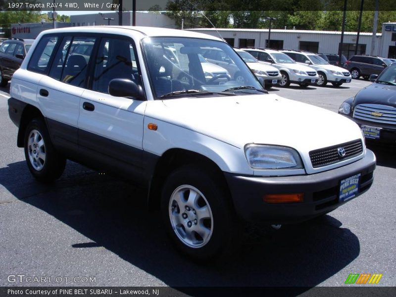 White / Gray 1997 Toyota RAV4 4WD