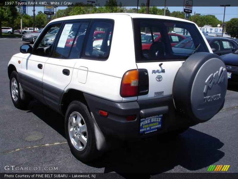 White / Gray 1997 Toyota RAV4 4WD