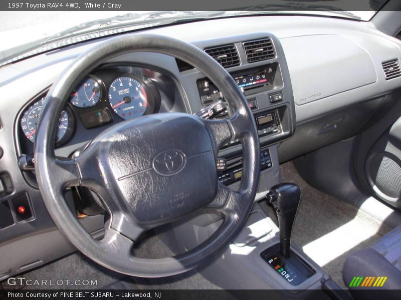 White / Gray 1997 Toyota RAV4 4WD