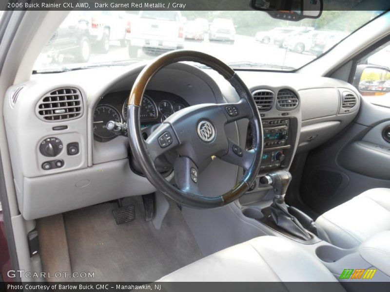 Dark Garnet Red Metallic / Gray 2006 Buick Rainier CXL AWD