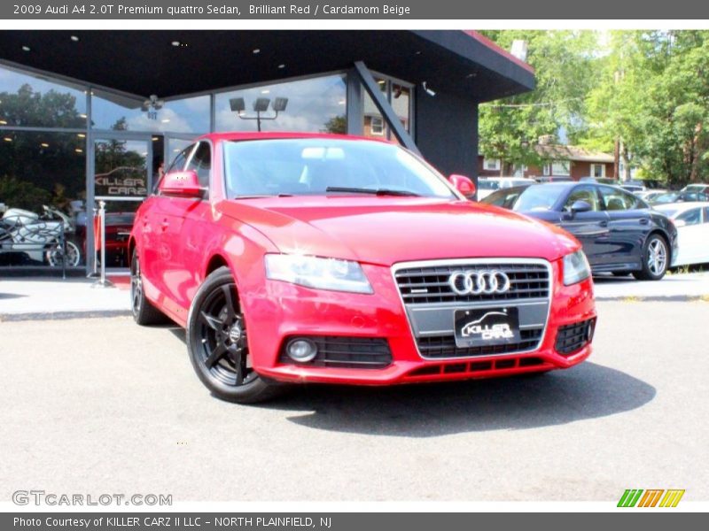 Brilliant Red / Cardamom Beige 2009 Audi A4 2.0T Premium quattro Sedan