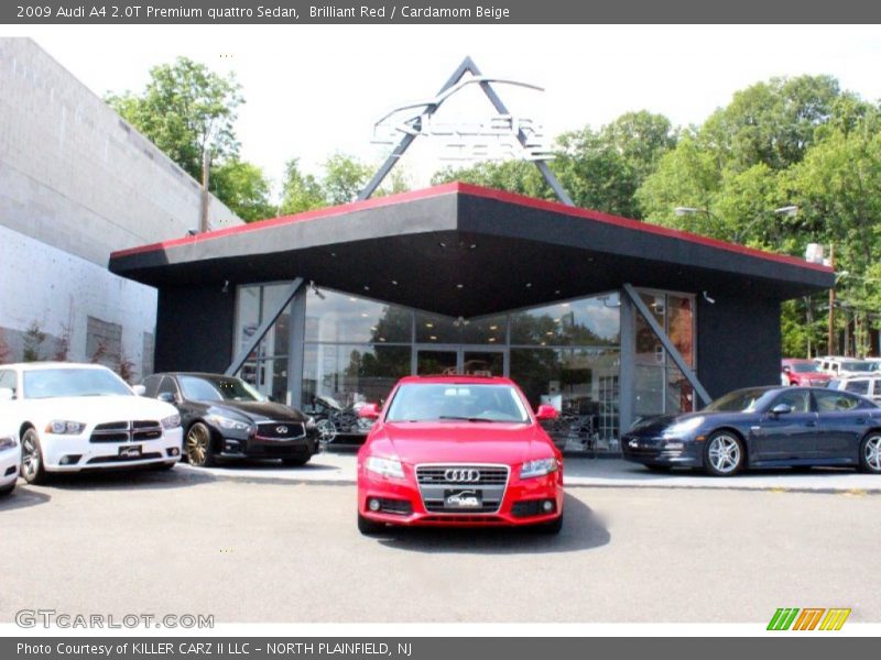 Brilliant Red / Cardamom Beige 2009 Audi A4 2.0T Premium quattro Sedan