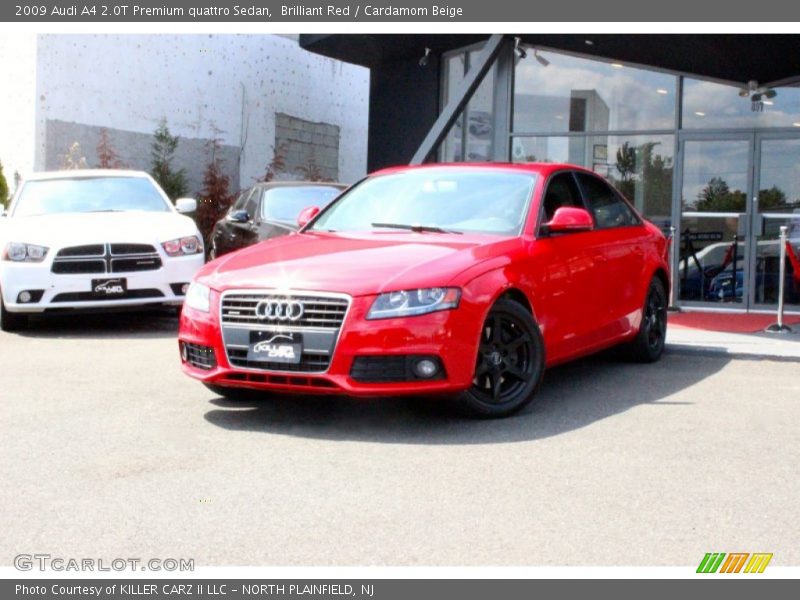 Brilliant Red / Cardamom Beige 2009 Audi A4 2.0T Premium quattro Sedan