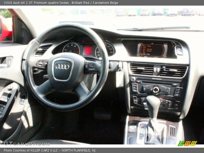 Brilliant Red / Cardamom Beige 2009 Audi A4 2.0T Premium quattro Sedan