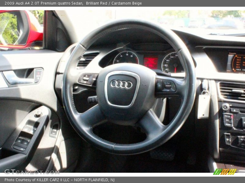 Brilliant Red / Cardamom Beige 2009 Audi A4 2.0T Premium quattro Sedan