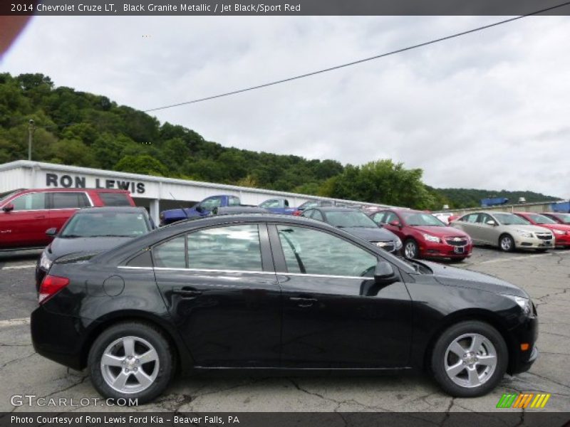 Black Granite Metallic / Jet Black/Sport Red 2014 Chevrolet Cruze LT