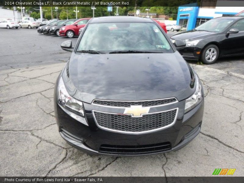 Black Granite Metallic / Jet Black/Sport Red 2014 Chevrolet Cruze LT