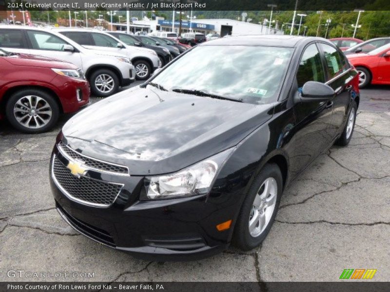 Black Granite Metallic / Jet Black/Sport Red 2014 Chevrolet Cruze LT