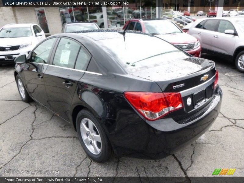 Black Granite Metallic / Jet Black/Sport Red 2014 Chevrolet Cruze LT
