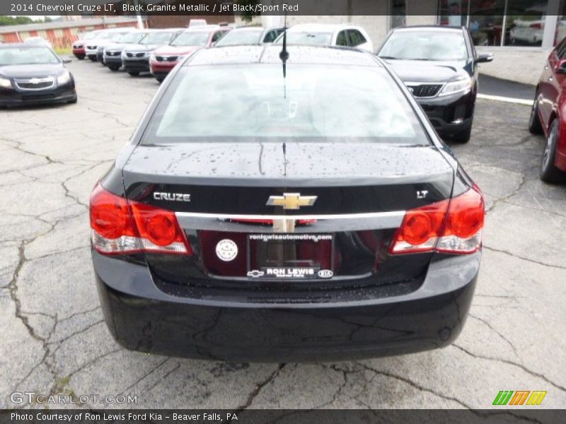 Black Granite Metallic / Jet Black/Sport Red 2014 Chevrolet Cruze LT