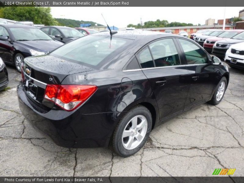 Black Granite Metallic / Jet Black/Sport Red 2014 Chevrolet Cruze LT