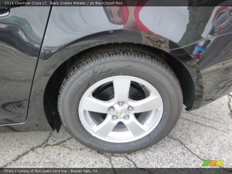 Black Granite Metallic / Jet Black/Sport Red 2014 Chevrolet Cruze LT