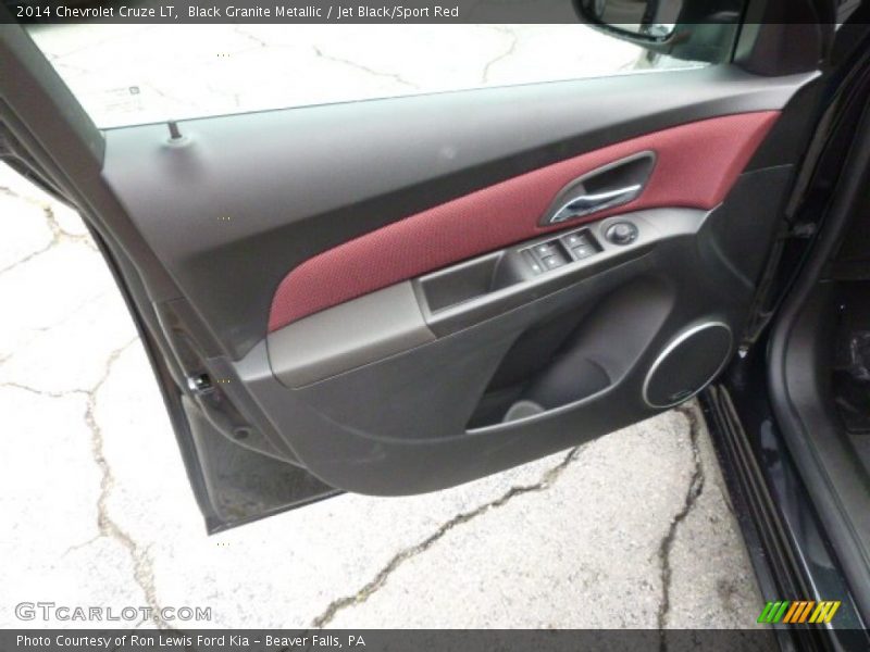 Black Granite Metallic / Jet Black/Sport Red 2014 Chevrolet Cruze LT