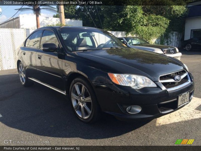 Obsidian Black Pearl / Off Black 2008 Subaru Legacy 3.0R Limited