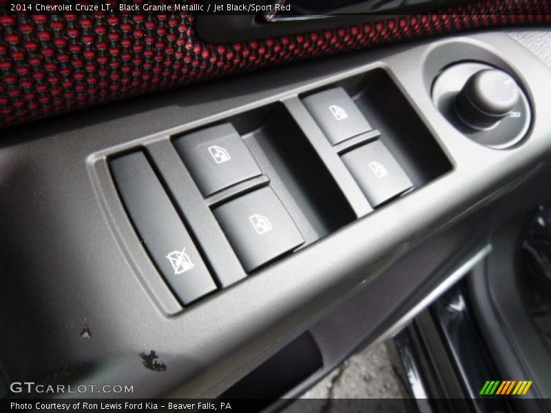 Black Granite Metallic / Jet Black/Sport Red 2014 Chevrolet Cruze LT