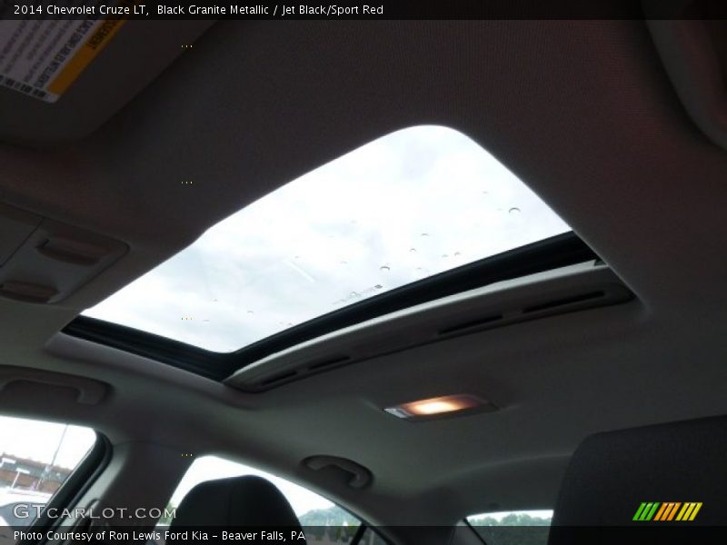 Black Granite Metallic / Jet Black/Sport Red 2014 Chevrolet Cruze LT