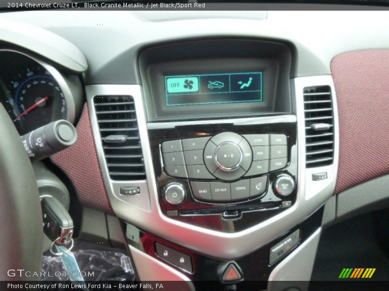 Black Granite Metallic / Jet Black/Sport Red 2014 Chevrolet Cruze LT