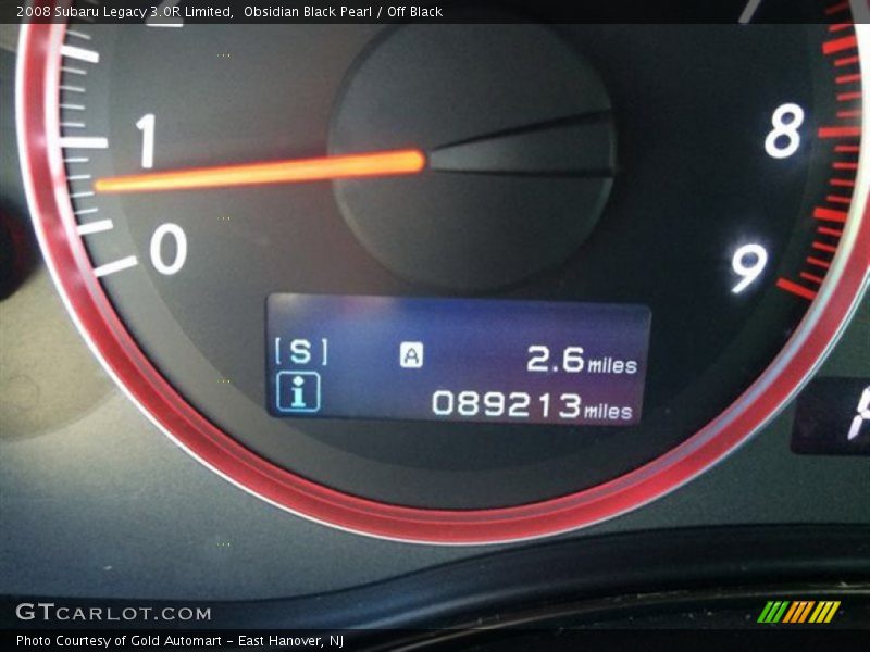 Obsidian Black Pearl / Off Black 2008 Subaru Legacy 3.0R Limited
