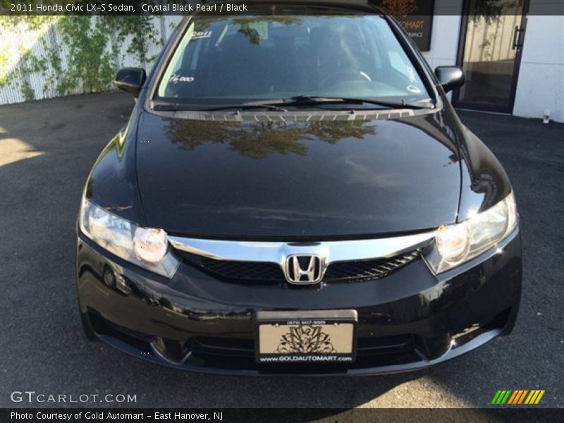 Crystal Black Pearl / Black 2011 Honda Civic LX-S Sedan